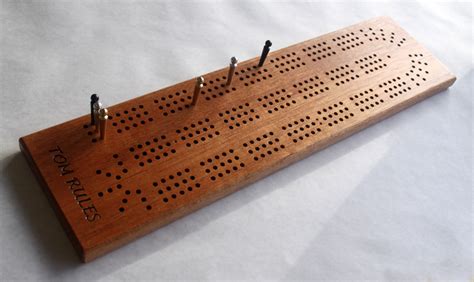 cribbage board with large holes